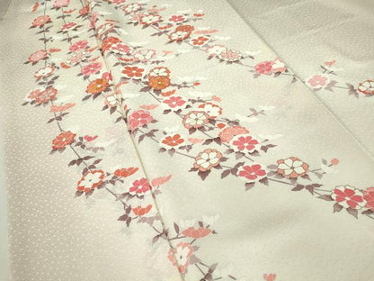 平和屋着物●訪問着 刺繍 枝花文 金彩 正絹 逸品 DABA4629az