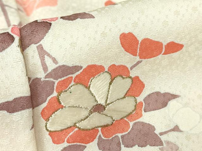 平和屋着物●訪問着 刺繍 枝花文 金彩 正絹 逸品 DABA4629az
