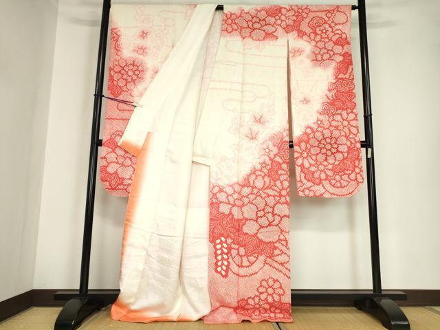 平和屋着物●豪華振袖 総絞り 花車文 正絹 逸品 DABA4631az