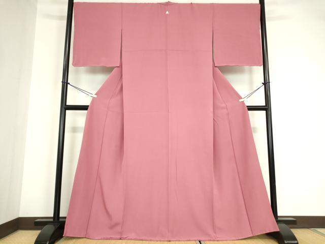 平和屋着物●上質な色無地 長春色 正絹 逸品 未使用 DABA4633az