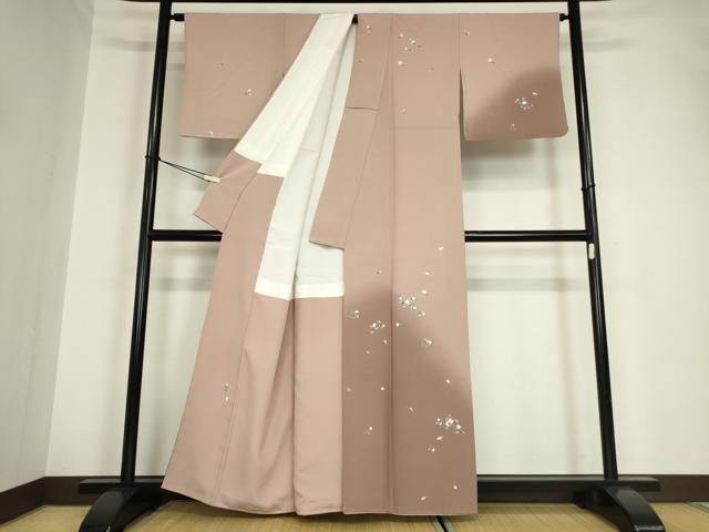 平和屋着物●訪問着 友禅 作家物 舞花文 暈し染め 正絹 逸品 DABA4634az