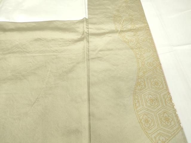 平和屋着物●訪問着 総刺繍 正倉院花文 金糸 正絹 逸品 DABA4641az
