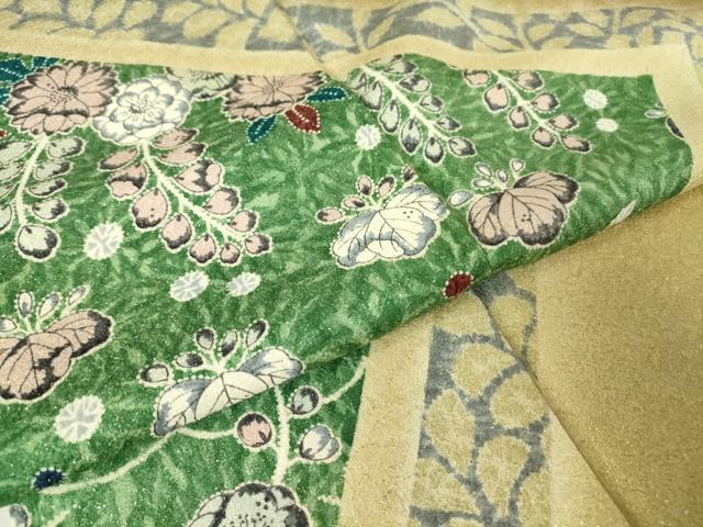 平和屋着物●訪問着 辻が花 暈し染め 銀通し地 正絹 逸品 DABA4645az