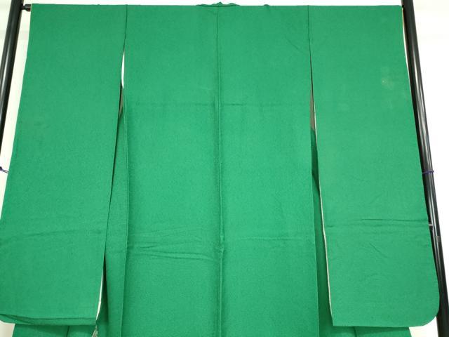 平和屋着物●染色作家 斉藤三才 振袖 三才鳥 金彩 常磐色 正絹 逸品 DABA4652az
