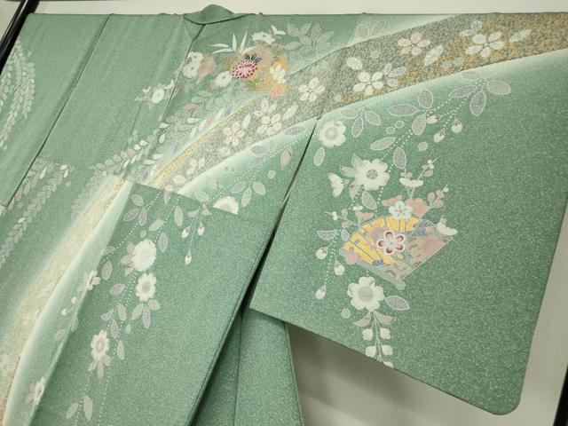 平和屋着物●訪問着 花文箱 辻が花 金彩 正絹 逸品 DABA4663az