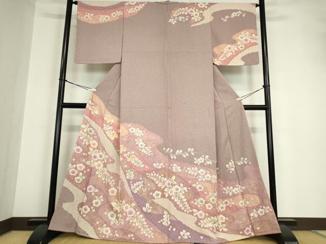 平和屋着物●訪問着 絞り 辻が花 金彩 正絹 逸品 未使用 DABA4665az