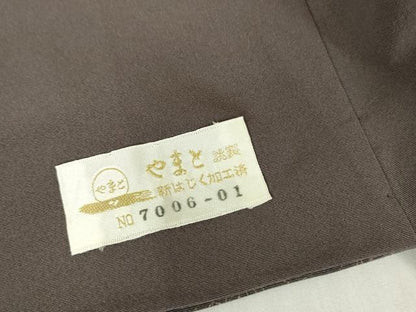 平和屋着物●訪問着 刺繍 横段草葉文 金彩 やまと金ラベル 正絹 逸品 DABA4674az