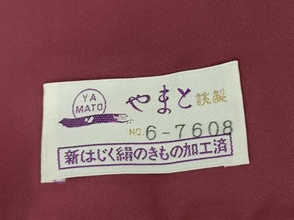 平和屋着物●本場大島紬 9マルキ 花唐草文 やまと誂製 正絹 逸品 未使用 DABA4708az