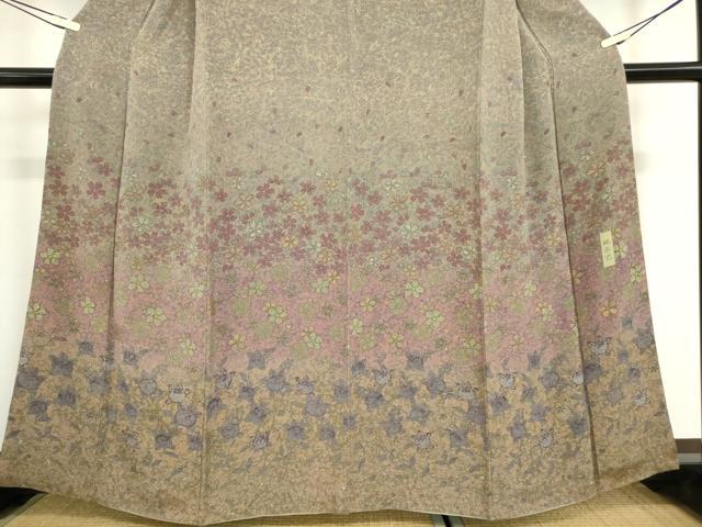 平和屋着物●訪問着 比呂巳 花尽くし 鬼しぼ縮緬 正絹 逸品 DABA4709az