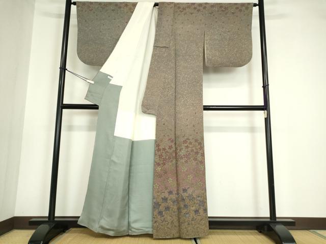 平和屋着物●訪問着 比呂巳 花尽くし 鬼しぼ縮緬 正絹 逸品 DABA4709az