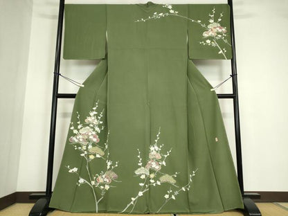 平和屋着物●訪問着 友禅 作家物 花松文 健勝苑扱い 正絹 逸品 未使用 DABA4711az