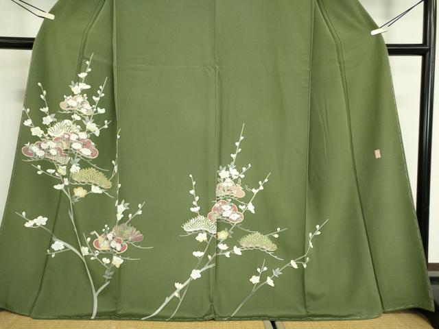 平和屋着物●訪問着 友禅 作家物 花松文 健勝苑扱い 正絹 逸品 未使用 DABA4711az