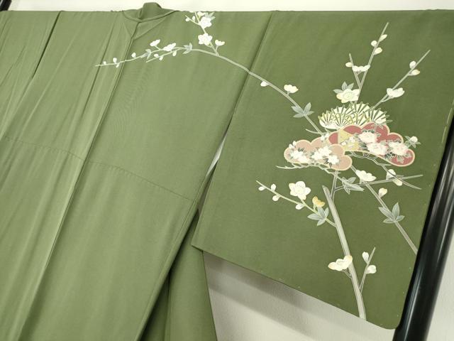 平和屋着物●訪問着 友禅 作家物 花松文 健勝苑扱い 正絹 逸品 未使用 DABA4711az