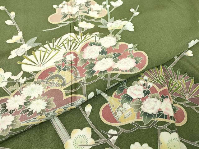 平和屋着物●訪問着 友禅 作家物 花松文 健勝苑扱い 正絹 逸品 未使用 DABA4711az