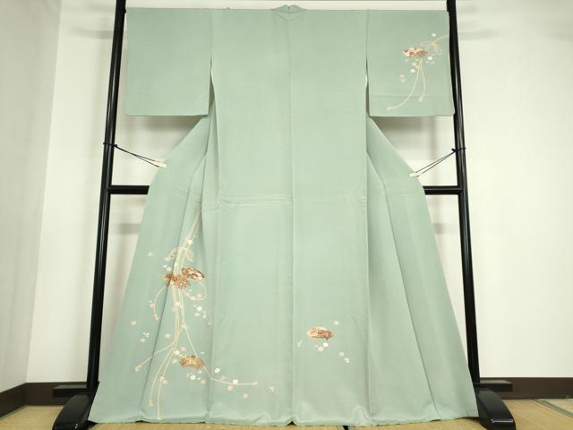 平和屋着物●訪問着 地紙花文 金彩 正絹 逸品 DABA4714az