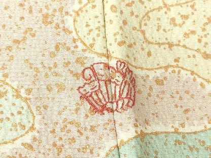 平和屋着物●京の名門 じゅらく謹製 訪問着 駒刺繍 舞花文 暈し染め 金彩 正絹 逸品DABA4715az