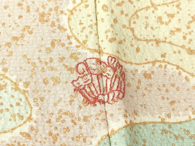 平和屋着物●京の名門 じゅらく謹製 訪問着 駒刺繍 舞花文 暈し染め 金彩 正絹 逸品DABA4715az