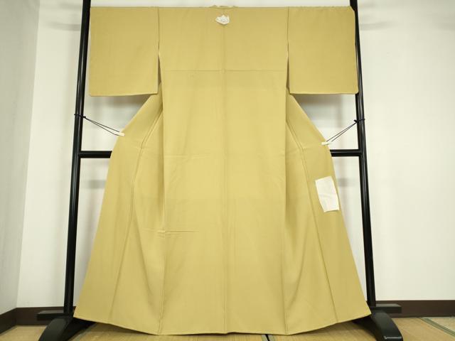 平和屋着物●上質な色無地　作家物　芥子色　正絹　逸品　未使用　DABA4823az