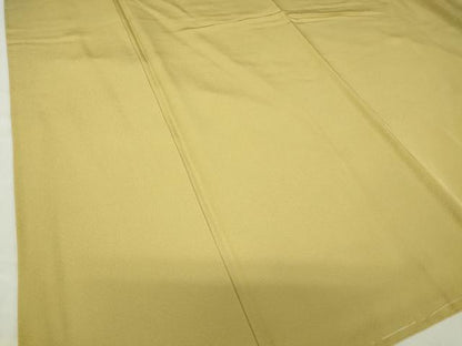 平和屋着物●上質な色無地　作家物　芥子色　正絹　逸品　未使用　DABA4823az