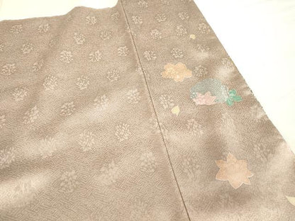 平和屋着物●訪問着　絞り　駒刺繍　扇面花文　金彩　正絹　逸品　DABA4826az