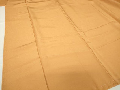 平和屋着物●上質な色無地　柑子色　正絹　逸品　未使用　DABA4830az