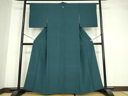 平和屋着物●上質な色無地　褐返色　正絹　逸品　DABA4834az