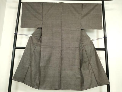 平和屋着物●男性　本場縞大島紬　アンサンブル　長羽織　100亀甲　総詰め　正絹　逸品　未使用　DABA4835az