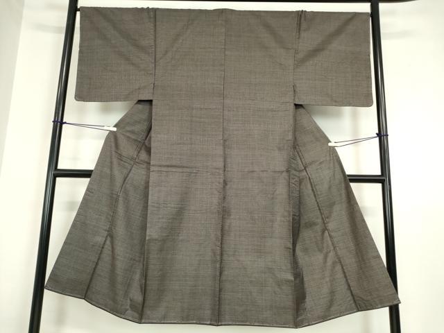 平和屋着物●男性　本場縞大島紬　アンサンブル　長羽織　100亀甲　総詰め　正絹　逸品　未使用　DABA4835az
