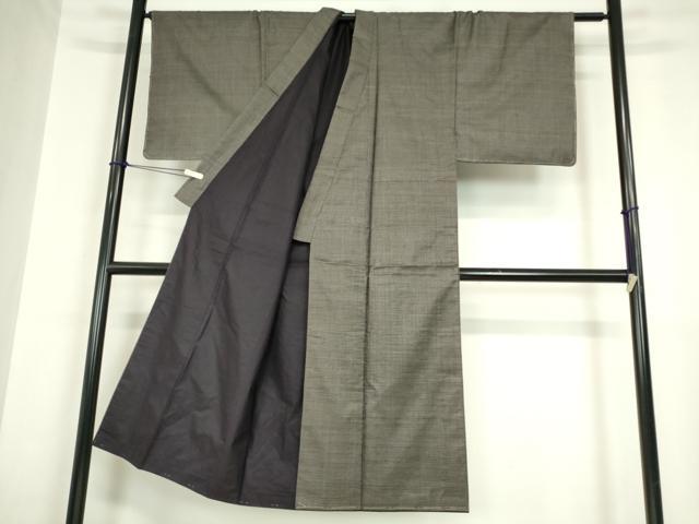 平和屋着物●男性　本場縞大島紬　アンサンブル　長羽織　100亀甲　総詰め　正絹　逸品　未使用　DABA4835az