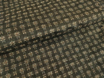 平和屋着物●男性　本場縞大島紬　アンサンブル　長羽織　絣文　正絹　逸品　DABA4837az