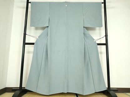 平和屋着物●上質な色無地　秘色色　正絹　逸品　未使用　DABA4841az