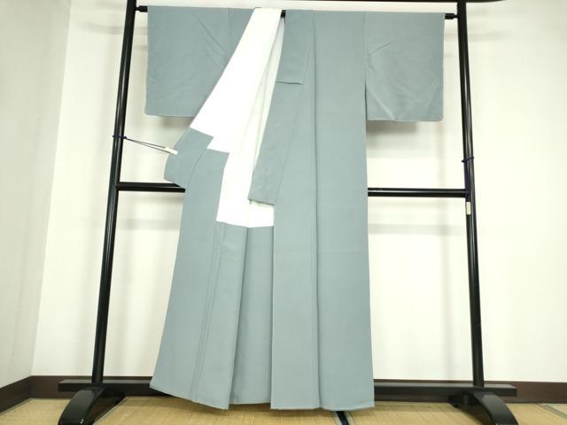 平和屋着物●上質な色無地　秘色色　正絹　逸品　未使用　DABA4841az