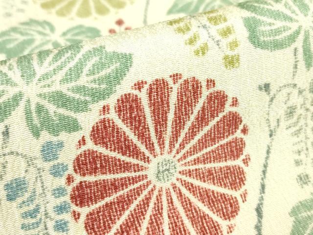 平和屋着物●上質な小紋　菊文　正絹　逸品　DABA4886az