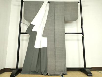 平和屋着物●江戸小紋　角通し　正絹　逸品　DABA4888az