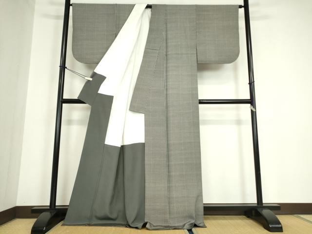 平和屋着物●江戸小紋　角通し　正絹　逸品　DABA4888az