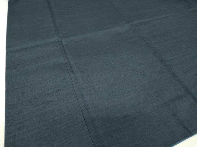 平和屋着物●男性　紬　アンサンブル　長羽織　長襦袢(袷)セット　留紺色　正絹　逸品　DABA4892az