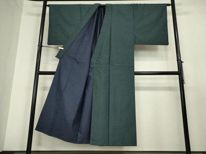 平和屋着物●男性　本場大島紬　アンサンブル　長襦袢(袷)セット　80亀甲　総詰め　正絹　逸品　DABA4893az