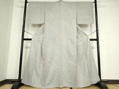 平和屋着物●大変加工の良い総絞り小紋　正絹　逸品　DABA4894az