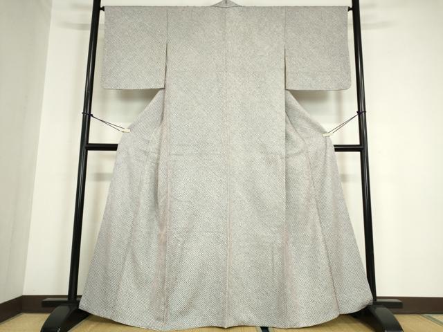 平和屋着物●大変加工の良い総絞り小紋　正絹　逸品　DABA4894az
