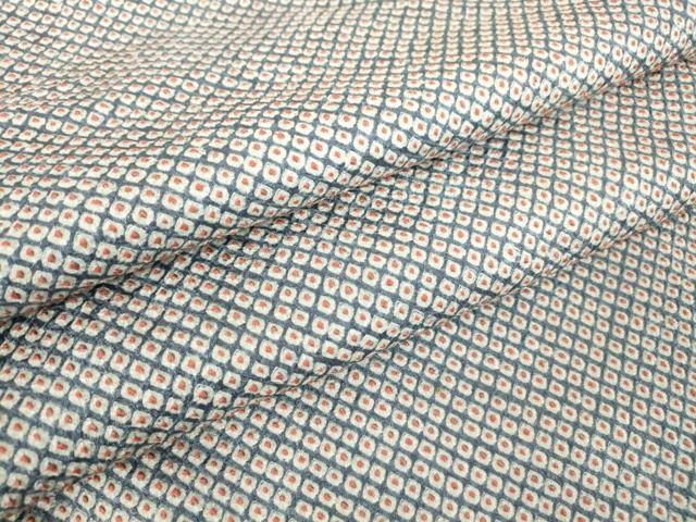 平和屋着物●大変加工の良い総絞り小紋　正絹　逸品　DABA4894az