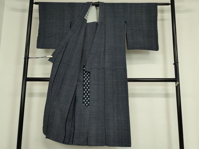 平和屋着物●久留米絣　単衣　絣文　綿　逸品　DABA4905az