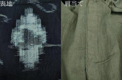 平和屋着物●久留米絣　単衣　菱文　綿　逸品　DABA4906az