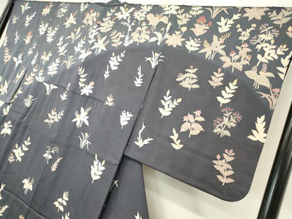 平和屋着物●訪問着 刺繍 草花文 暈し染め 金彩 正絹 逸品 DABA4914az