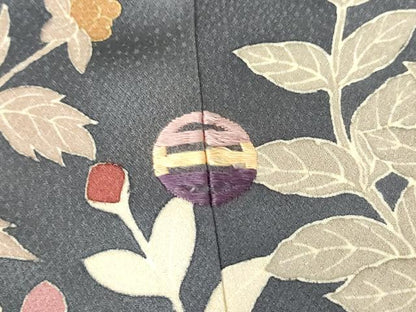 平和屋着物●訪問着 刺繍 草花文 暈し染め 金彩 正絹 逸品 DABA4914az