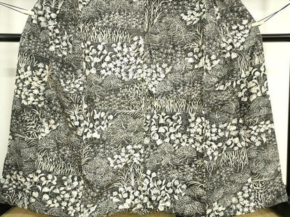 平和屋着物●本場染大島紬　訪問着　草花　黒地　正絹　逸品　DABA4915az