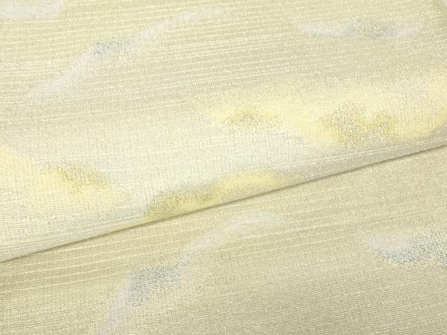 平和屋着物▽両面 六通柄袋帯 スリーシーズン 春夏秋 霞文 金銀糸 正絹 逸品 DABA4974az