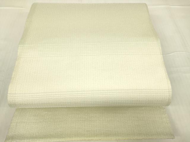 平和屋着物▽両面 六通柄袋帯 スリーシーズン 春夏秋 霞文 金銀糸 正絹 逸品 DABA4974az