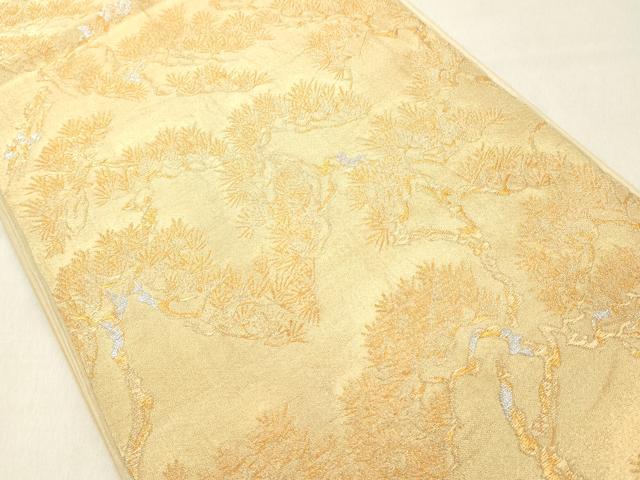 平和屋着物◎六通柄 本袋帯 枝松文 金銀糸 正絹 逸品 DABA5018cd