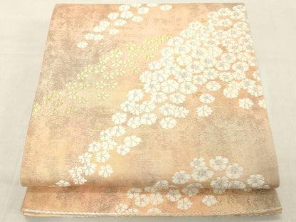平和屋着物◎六通柄袋帯　舞花文　金銀糸　正絹　逸品　DABA5064cd