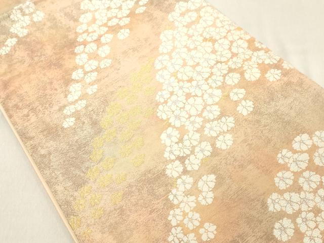 平和屋着物◎六通柄袋帯　舞花文　金銀糸　正絹　逸品　DABA5064cd